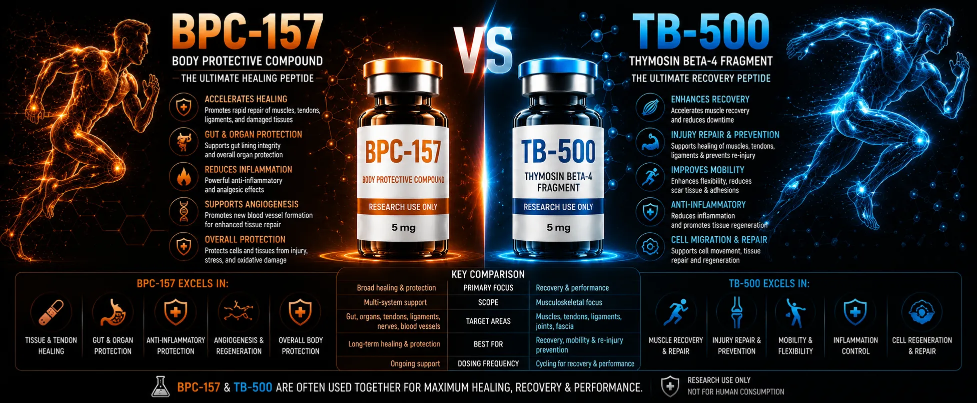 BPC-157 vs TB-500: UK Regenerative Research Comparison 2026